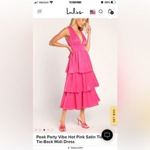 NWT Lulus Pink Cocktail Dress